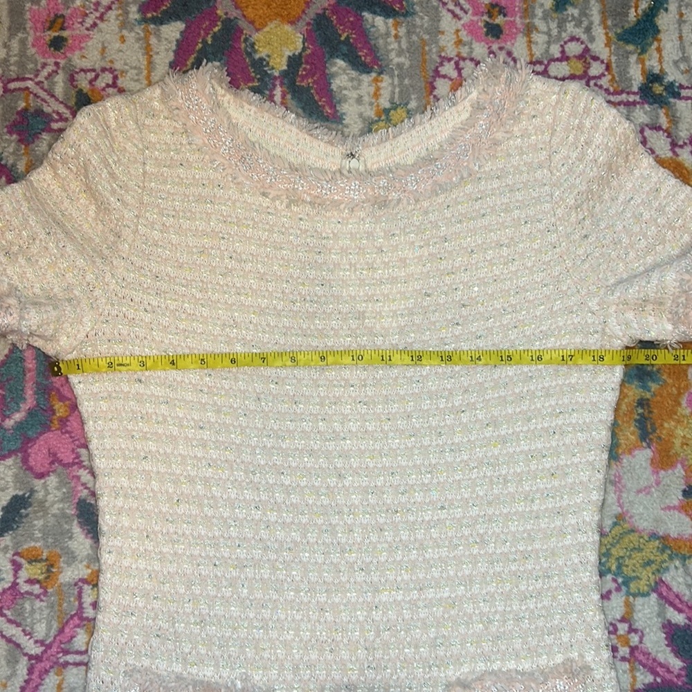 St.John Tweed Sheath Dress Pink  French Rose Combo With Silver Metallic Size 10 - Picture 14 of 16